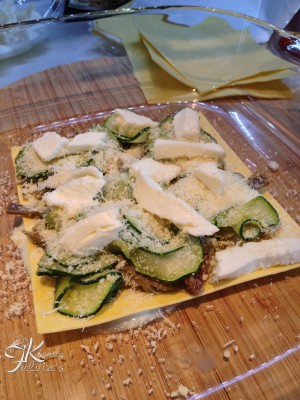Lasagne cremose con carciofi e zucchine5